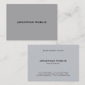 Trendy Modern Minimalist Grey Sjabloon Elegant Visitekaartje (Voorkant / Achterkant)