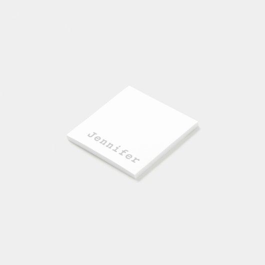 Trendy Modern Minimalist Professional Chic Name Post-it® Notes (Schuin)