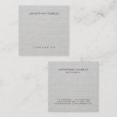 Trendy Modern Minimalist Professional Elegant Vierkante Visitekaartje (Voorkant / Achterkant)