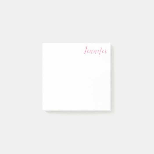 Trendy Modern minimalist Professional Roze Post-it® Notes (Voorkant)