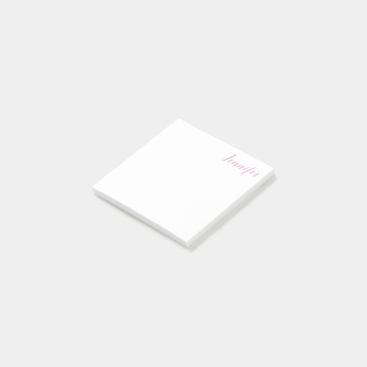 Trendy Modern minimalist Professional Roze Post-it® Notes (Schuin)