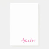 Trendy Modern minimalist Professional Roze Post-it® Notes (Voorkant)