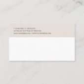 Trendy Modern Minimalist Professional Sjabloon Visitekaartje (Achterkant)