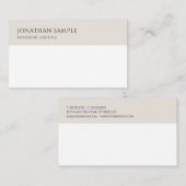Trendy Modern Minimalist Professional Sjabloon Visitekaartje (Voorkant / Achterkant)