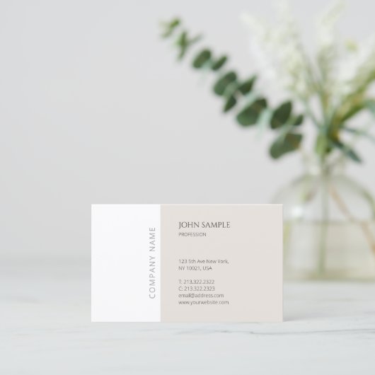 Trendy Modern Minimalist Professioneel Elegant Coo Visitekaartje (Staand voorkant)