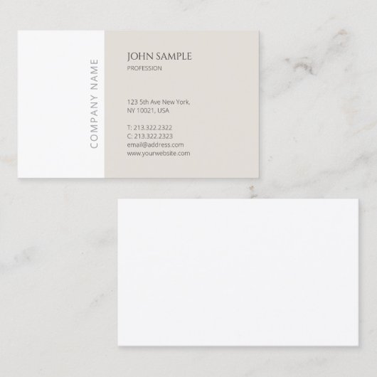 Trendy Modern Minimalist Professioneel Elegant Coo Visitekaartje (Voorkant / Achterkant)