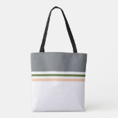 Trendy Modern minimalIst strepen gestreept Tote Bag (Achterkant)