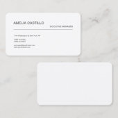 Trendy Modern Minimalist Visitekaartje (Voorkant / Achterkant)