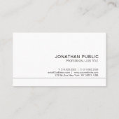 Trendy Modern Minimalistic Luxury Plain Company Visitekaartje (Achterkant)