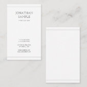 Trendy Modern Minimalistisch Design Chic Plain Lux Visitekaartje (Voorkant / Achterkant)