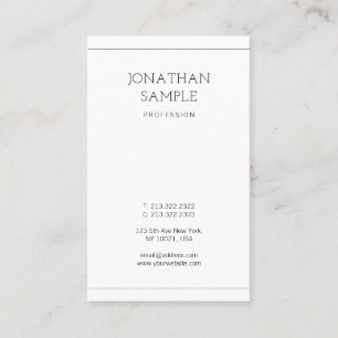 Trendy Modern Minimalistisch Design Chic Plain Lux Visitekaartje