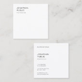 Trendy Modern Minimalistisch Design Sjabloon Elega Vierkante Visitekaartje (Voorkant / Achterkant)