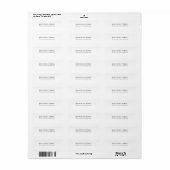 Trendy Modern Minimalistisch Elegant Plain White Etiket (Full Sheet)