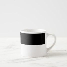 Trendy modern minimalistisch zwart en wit espresso kop