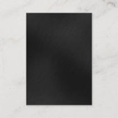 Trendy Modern Monogram Dark Gray Black Visitekaartje (Achterkant)