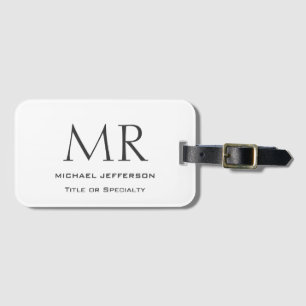 Trendy Modern Monogram Eenvoudig Minimalistisch Bagagelabel