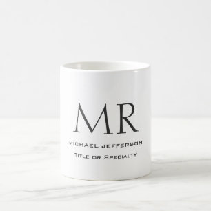 Trendy Modern Monogram Eenvoudig Minimalistisch Koffiemok