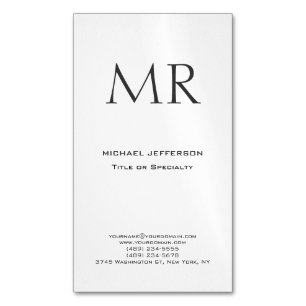 Trendy Modern Monogram Eenvoudig Minimalistisch Magnetisch Visitekaartje