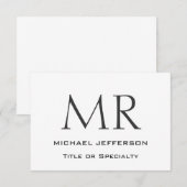 Trendy Modern Monogram Eenvoudig Minimalistisch RSVP Kaartje (Voorkant / Achterkant)