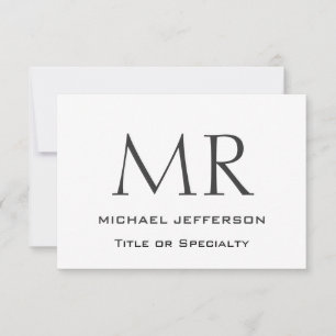 Trendy Modern Monogram Eenvoudig Minimalistisch RSVP Kaartje