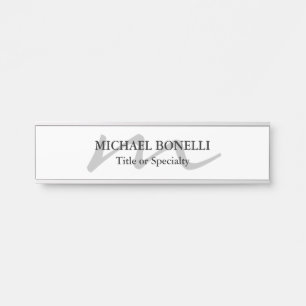 Trendy modern monogram initiaal professional deurbordje