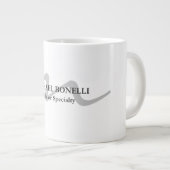 Trendy modern monogram initiaal professional grote koffiekop (Voorkant rechts)