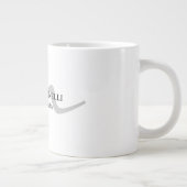 Trendy modern monogram initiaal professional grote koffiekop (Rechts)