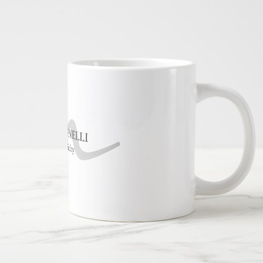 Trendy modern monogram initiaal professional grote koffiekop (Rechts)