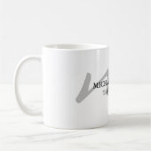 Trendy modern monogram initiaal professional koffiemok (Links)