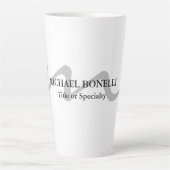 Trendy modern monogram initiaal professional latte mok (Voorkant)