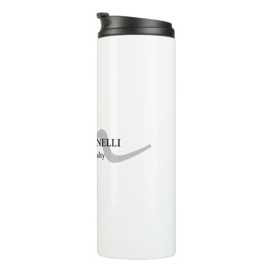 Trendy modern monogram initiaal professional thermosbeker (Geroteerd rechts)