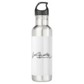 Trendy modern monogram initiaal professional waterfles  (Voorkant)