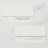 Trendy Modern Monogram Minimalist Luxury Design Visitekaartje (Voorkant / Achterkant)