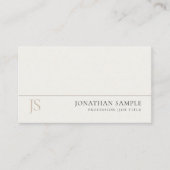 Trendy Modern Monogram Minimalist Luxury Design Visitekaartje (Voorkant)