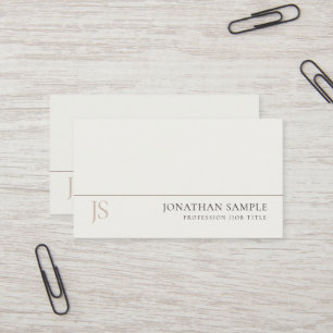 Trendy Modern Monogram Minimalistisch Luxe Design Visitekaartje