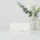 Trendy Modern Monogram Minimalistisch Luxe Design Visitekaartje (Staand voorkant)