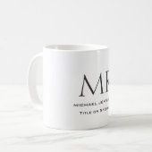 Trendy Modern Monogram Plain Minimalist Koffiemok (Voorkant links)