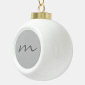 Trendy modern monogram professional keramische bal ornament (Rechts)