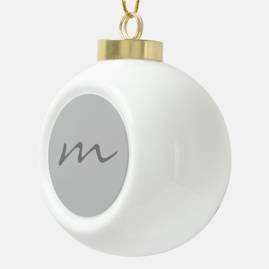 Trendy modern monogram professional keramische bal ornament (Rechts)