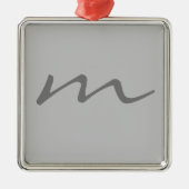 Trendy modern monogram professional metalen ornament (Voorkant)