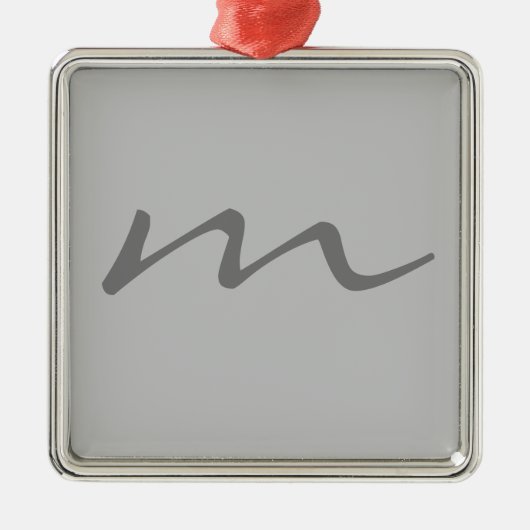 Trendy modern monogram professional metalen ornament (Voorkant)