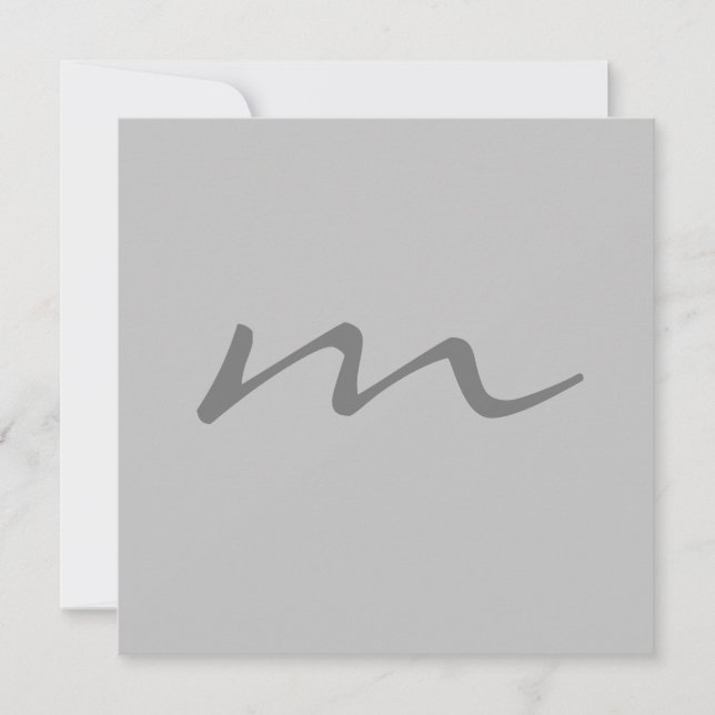 Trendy modern monogram professioneel grijs (Voorkant)