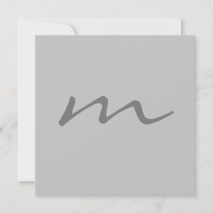 Trendy modern monogram professioneel grijs