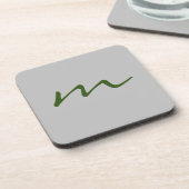 Trendy modern monogram professioneel grijs bier onderzetter (Linkerzijde)