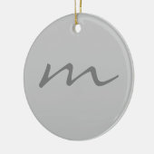 Trendy modern monogram professioneel grijs keramisch ornament (Links)