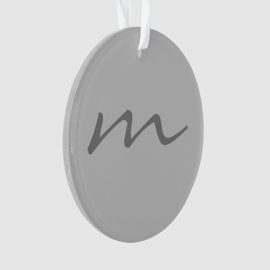 Trendy modern monogram professioneel grijs ornament (voorkant)