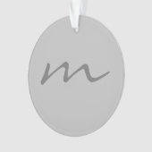 Trendy modern monogram professioneel grijs ornament (voorkant)