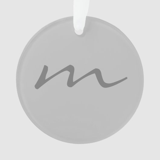 Trendy modern monogram professioneel grijs ornament (voorkant)