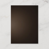 Trendy Modern Monogram Sepia Brown Visitekaartje (Achterkant)