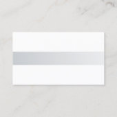 Trendy modern mooi, schoon, zilver, wit design visitekaartje (Achterkant)